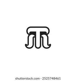 Initial Letter TM Logo Template vector design. Linked letter TM logo design.