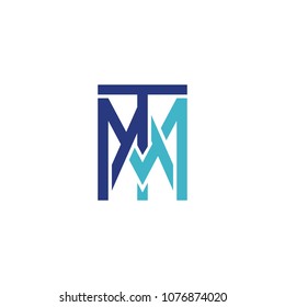 initial letter TMA logo vector