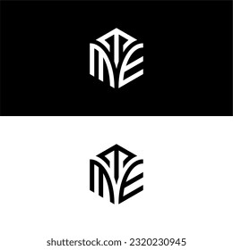 Initial letter TME hexagon logo design, flourish, develop, natural, luxury, simple, finance logo, real estate, suitable for your company.