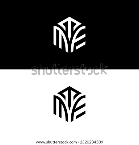 Initial letter TMF hexagon logo design, flourish, develop, natural, luxury, simple, finance logo, real estate, suitable for your company.