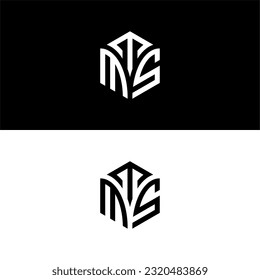 Ursprünglicher Brief TMS hexagon Logo Design, florieren, entwickeln, natürlichen, Luxus, einfach, Finanzen Logo, Immobilien, geeignet für Ihr Unternehmen.
