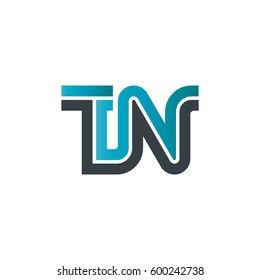 Initial Letter TN Linked Design Logo