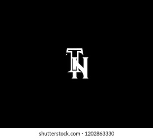 Initial Letter TN Linked Monogram Minimalism Linear Logo