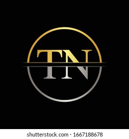 Vorlage für die Vektorillustration des Initialbriefs TN Logo-Design. Logo-Design für verknüpfte Typografie-TN-Buchstaben