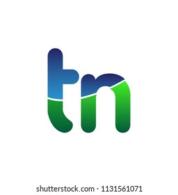 Initial Letter TN Logo Lowercase, colorful logotype Modern and Simple Logo Design.
