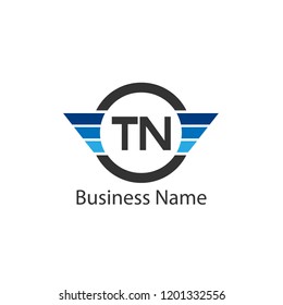 Initial Letter TN Logo Template Design