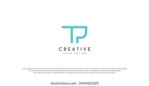 Initial Letter TP Logo design vector illustration.