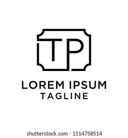 initial letter TP logo template