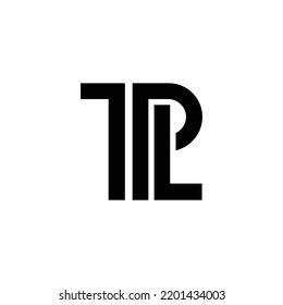 Initial letter TPL linked monogram logo - editable in vector format