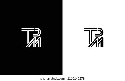 initial letter TPM logo or icon monogram.