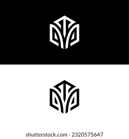 Initial letter TPP hexagon logo design, flourish, develop, natural, luxury, simple, finance logo, real estate, suitable for your company.