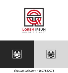 Initial Letter TQ linked uppercase overlap modern logo design template. Suitable for business, consulting group company