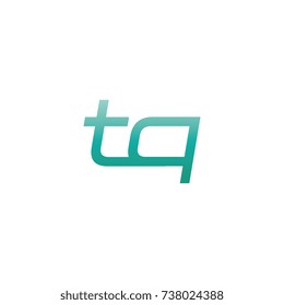 initial letter tq thin logo design