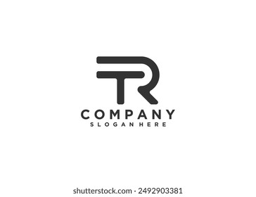 Letra inicial TR logo design Vector