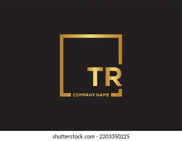 Plantilla de imagen del vector de diseño de iconos o logotipo de la letra inicial TR