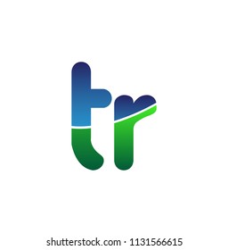 Initial Letter TR Logo Lowercase, colorful logotype Modern and Simple Logo Design.