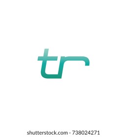 initial letter tr thin logo design
