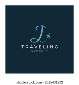 Initial Letter I Travel Logo Design