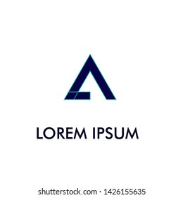 A initial letter with triangle shape for business company logo icon 