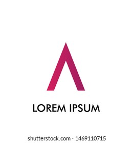 A initial letter with triangle shape for business company logo icon