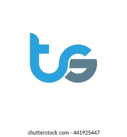 initial letter ts linked round lowercase logo blue