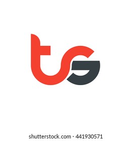 initial letter ts linked round lowercase logo red