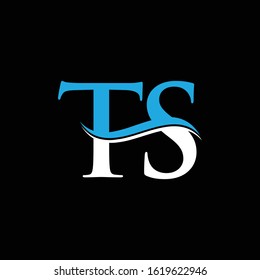 Initial Letter TS Logo Design Template. Abstract TS Linked Letter Vector Illustration