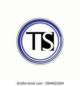 Initial letter TS logo design