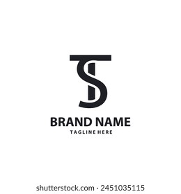 letra inicial TS diseño del logotipo