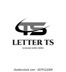 Diseño de la plantilla de logotipo de letras iniciales TS