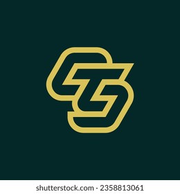 Letra inicial logotipo TS o monograma ST