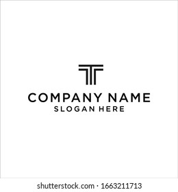 initial letter tt logo design vector illustration template