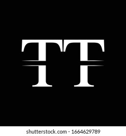 Initial Letter TT Logo Design Vector Template. Linked Typography TT Letter Logo Design