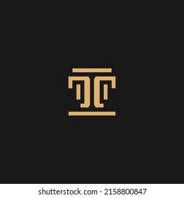 Plantilla de vectores de diseño de logotipo TT de la carta inicial. Diseño del logotipo de la carta TT
