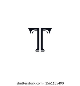 Initial letter tt logo template design simple vintages