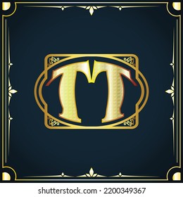 Initial letter TT royal luxury logo template