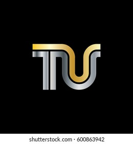 Initial Letter TU Linked Design Logo