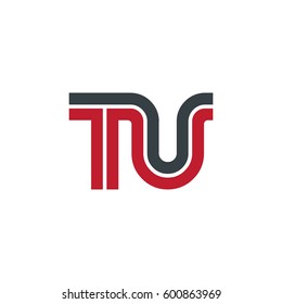 Initial Letter TU Linked Design Logo