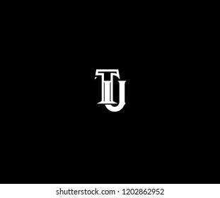 Initial Letter TU Linked Monogram Minimalism Linear Logo