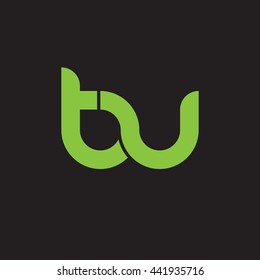 initial letter tu linked round lowercase logo green