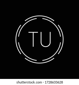 Initial Letter TU Logo Creative Typografy Vector Vorlage. Gestaltung des Circle Letter TU-Logos