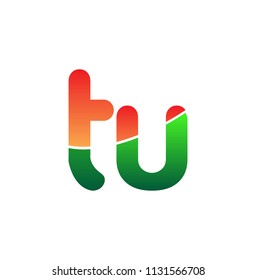 Initial Letter TU Logo Lowercase, colorful logotype Modern and Simple Logo Design.