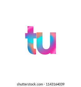 Initial Letter TU Logo Lowercase colorful design, Modern and Simple Logo Design.