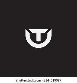 Initial letter TU monogram logo design.