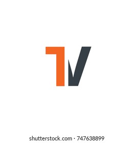 Initial Letter TV Design Logo