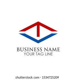 Initial Letter TV logo design vector