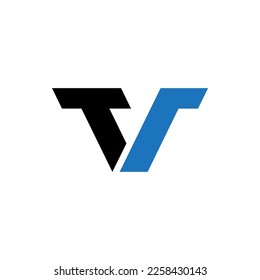 Initial letter TV logo design