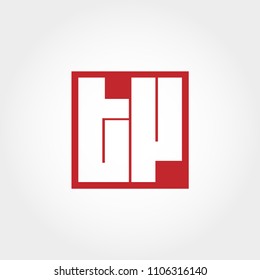 Initial Letter TV Logo Template Vector Design