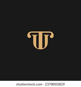 Initial Letter TW Law Logo Design Vector Template, Abstract Letter TW Linked Logo,
