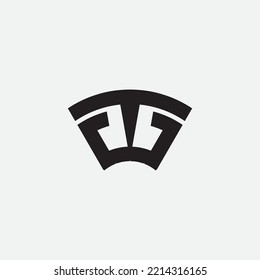 Initial letter TW or WT monogram logo template.
